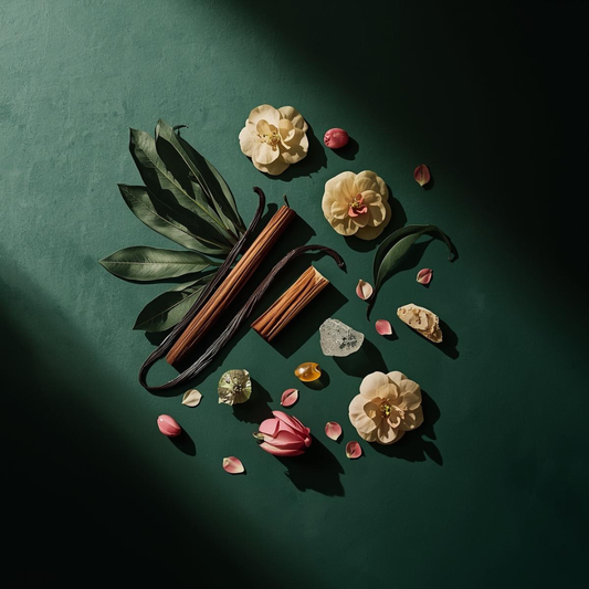 Her My First fragrance notes by Leesh — Top notes: Patchouli, Cedarwood, Vanilla, Jasmine. Heart notes: Rose, Ylang-Ylang. Base notes: Amber, Musk. A bold, empowering, and irresistible scent designed to celebrate life's unforgettable first moments.
