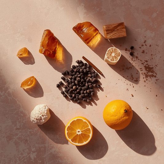 Fragrance notes of His First perfume — cedarwood,, amber, musk, bergamot, and black pepper — a luxury scent designed for confidence and memorable first moments.”